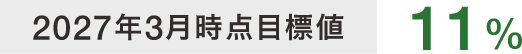 2027年3月時点目標値11%